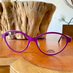 Brand New Kilsgaard Purple Silver Oval Ultra Lightweight Ophthalmic Eyeg…